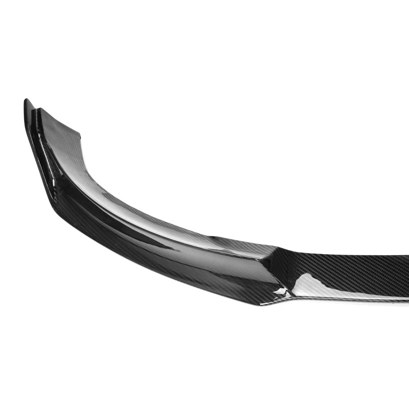 Glossy Black Rear Front Bumper Lip Trim Dry Carbon Fiber V-Style Exterior Accessory for Model Y Front Lip Protector Splitter